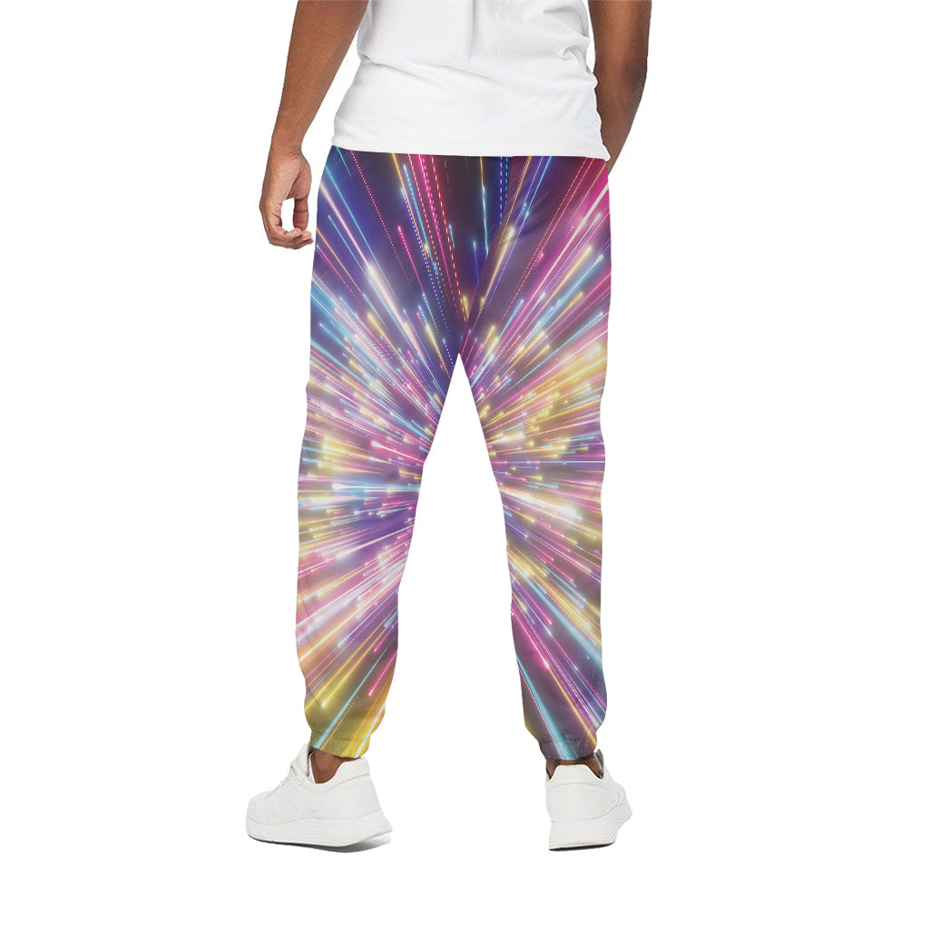 Colorful Hyperspace Print Cotton Pants