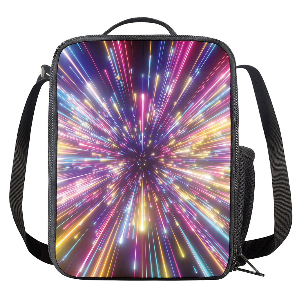 Colorful Hyperspace Print Crossbody Lunch Bag