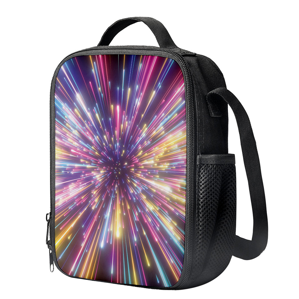 Colorful Hyperspace Print Crossbody Lunch Bag
