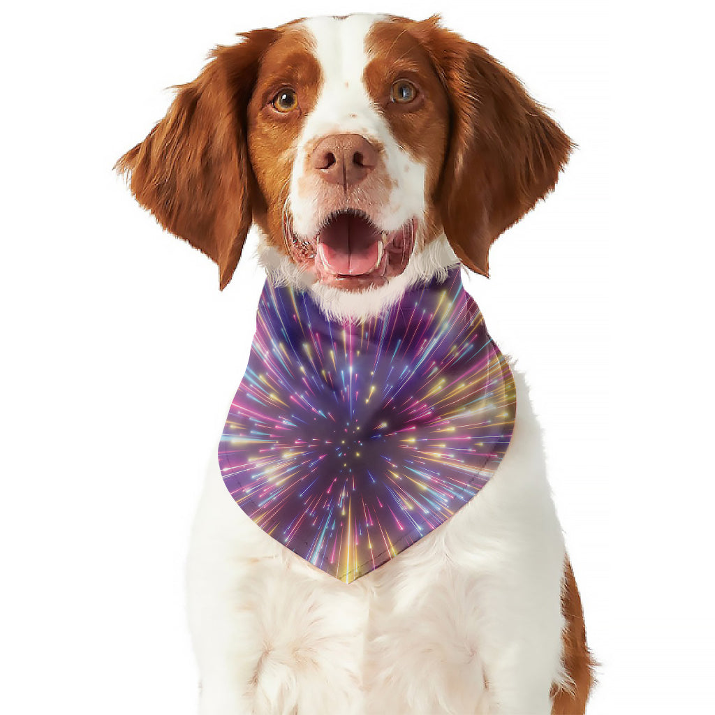 Colorful Hyperspace Print Dog Bandana