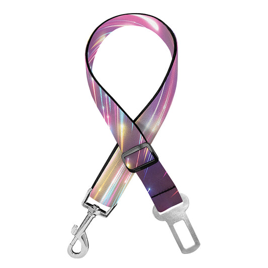 Colorful Hyperspace Print Dog Seat Belt