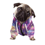 Colorful Hyperspace Print Dog Zip Up Hoodie