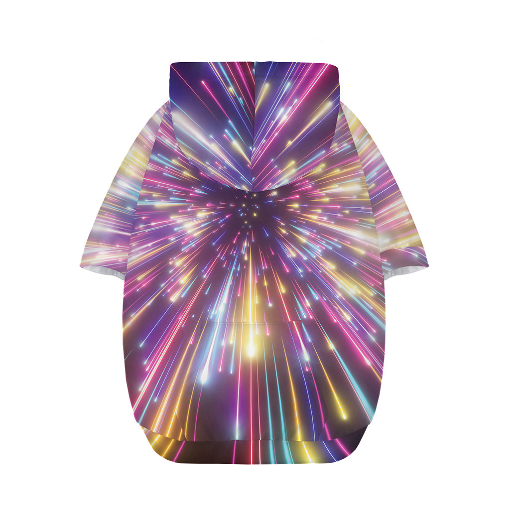 Colorful Hyperspace Print Dog Zip Up Hoodie