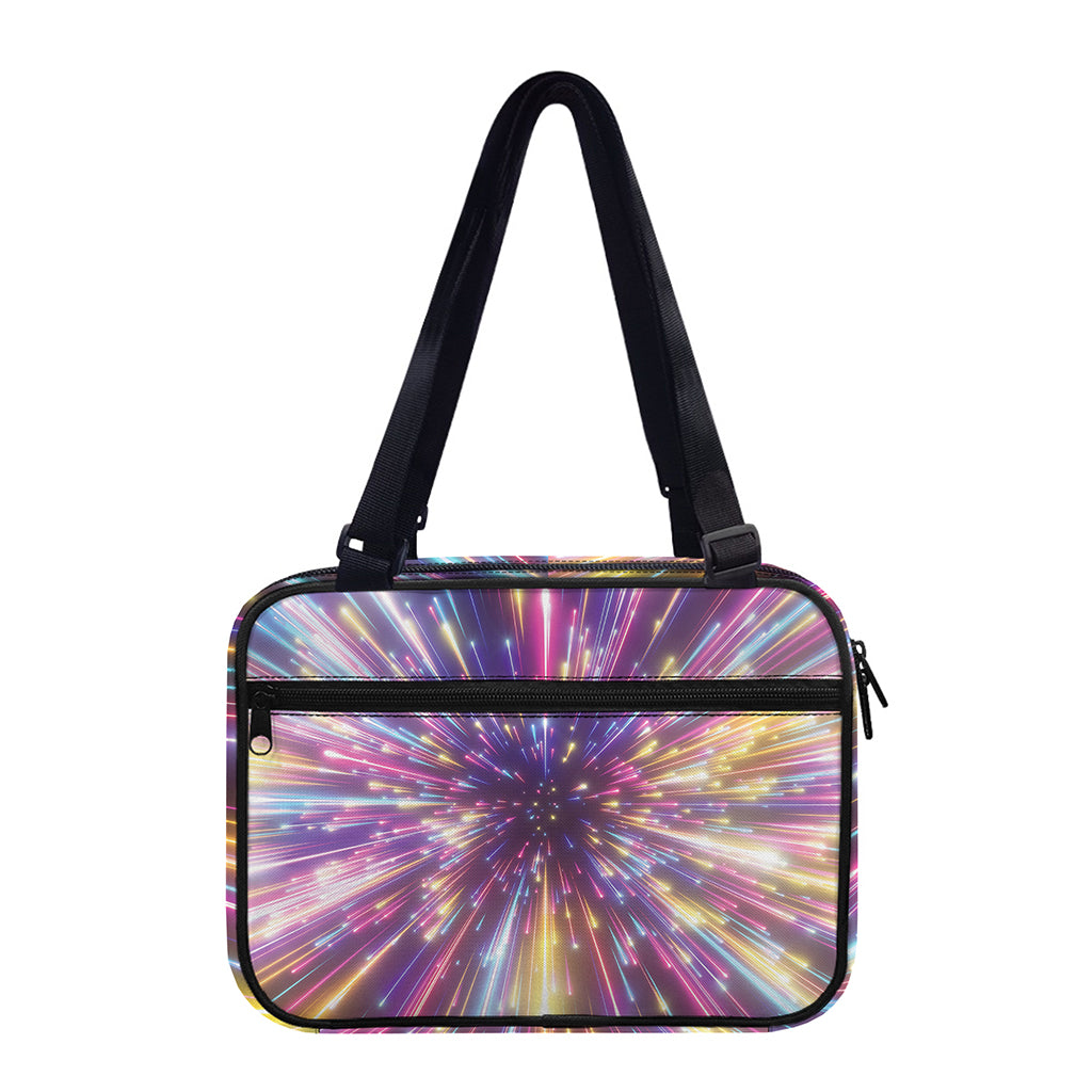 Colorful Hyperspace Print Double Strap Bible Bag