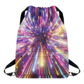 Colorful Hyperspace Print Drawstring Backpack
