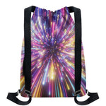 Colorful Hyperspace Print Drawstring Backpack