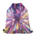 Colorful Hyperspace Print Drawstring Bag