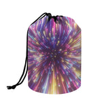 Colorful Hyperspace Print Drawstring Makeup Bag