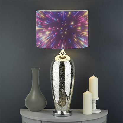 Colorful Hyperspace Print Drum Lamp Shade