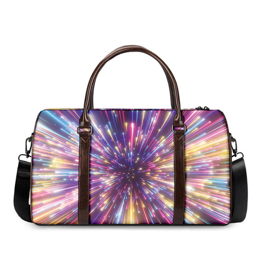 Colorful Hyperspace Print Duffle Bag
