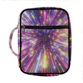 Colorful Hyperspace Print Front Pocket Bible Bag