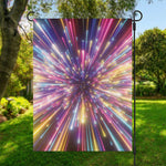 Colorful Hyperspace Print Garden Flag