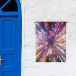 Colorful Hyperspace Print Garden Flag