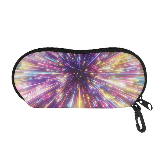Colorful Hyperspace Print Glasses Case