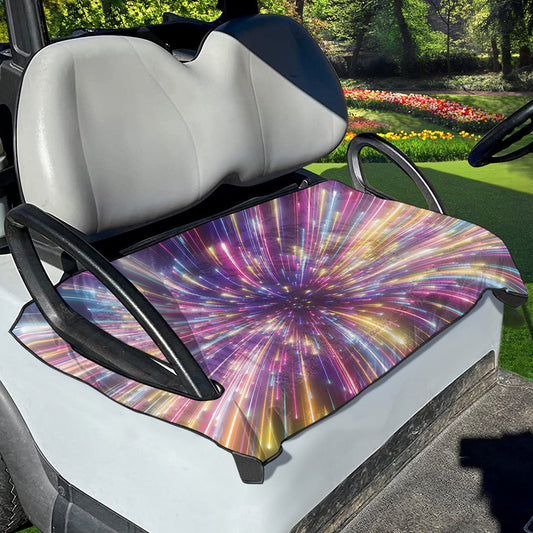 Colorful Hyperspace Print Golf Cart Seat Cover