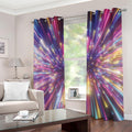 Colorful Hyperspace Print Grommet Curtains