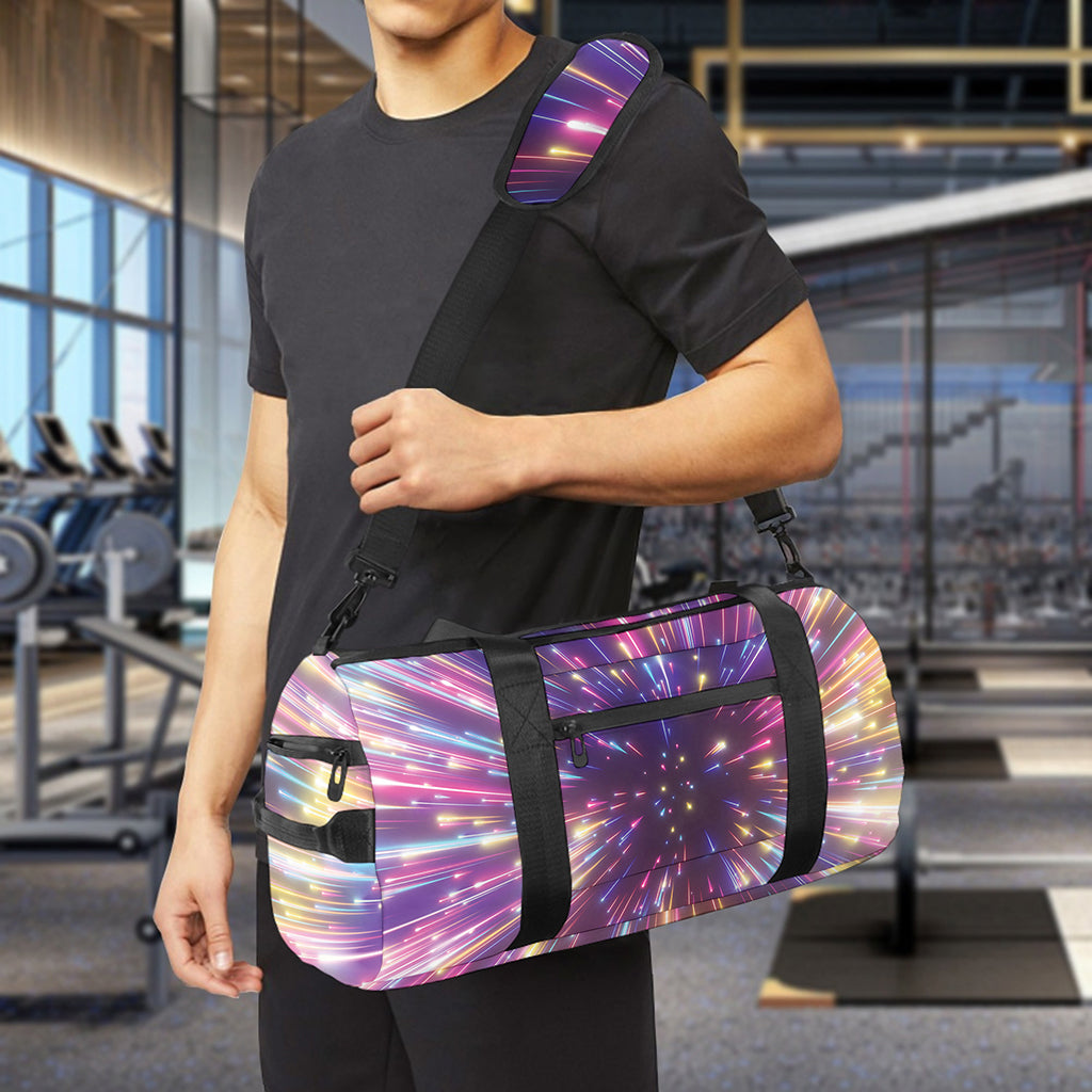Colorful Hyperspace Print Gym Bag