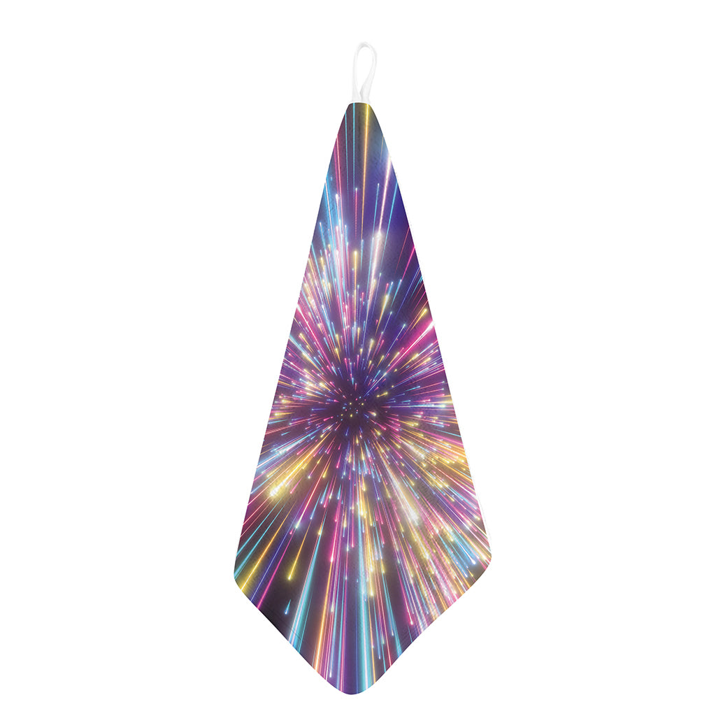 Colorful Hyperspace Print Hand Towel