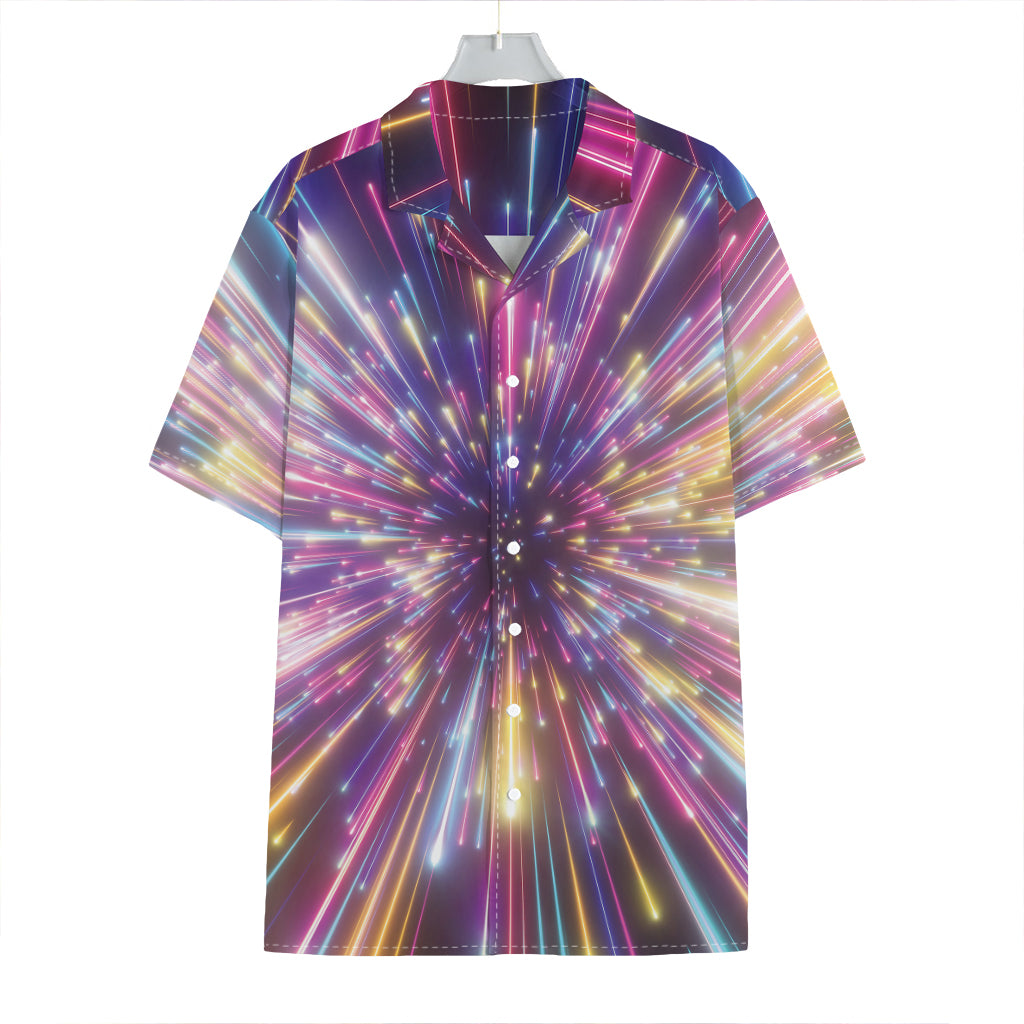 Colorful Hyperspace Print Hawaiian Shirt