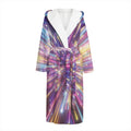 Colorful Hyperspace Print Hooded Bathrobe