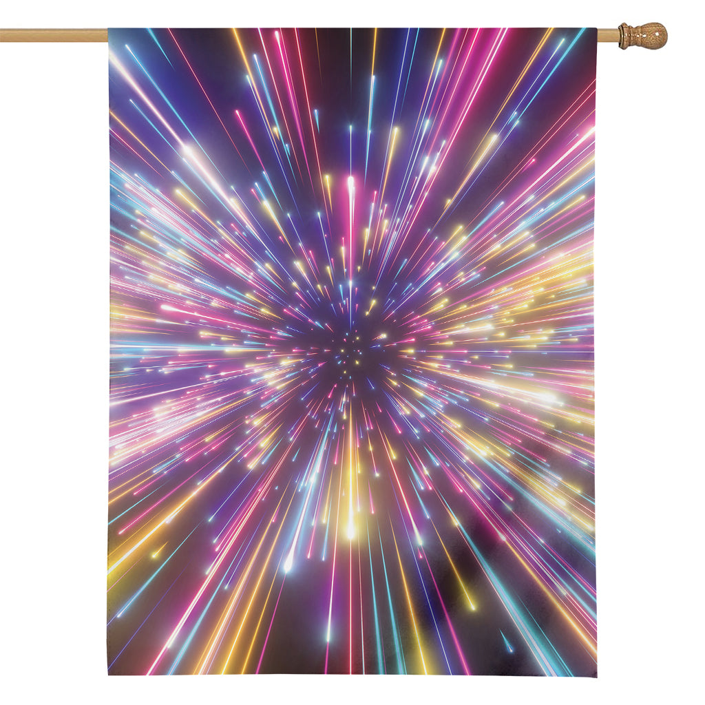 Colorful Hyperspace Print House Flag