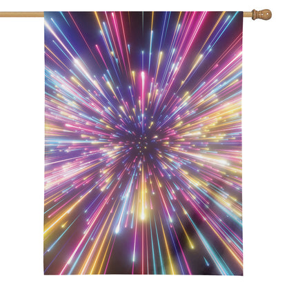 Colorful Hyperspace Print House Flag