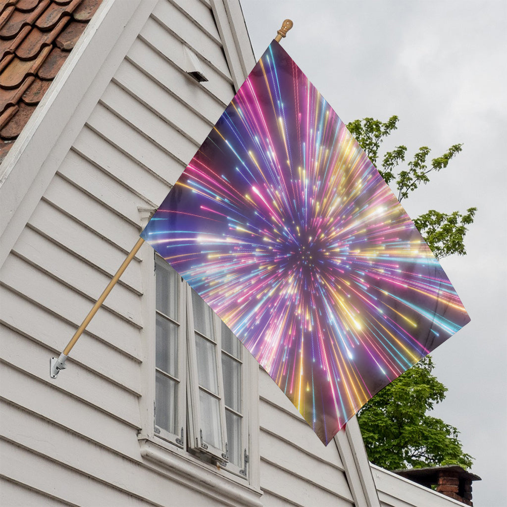 Colorful Hyperspace Print House Flag