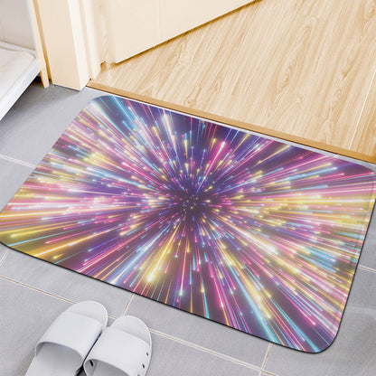 Colorful Hyperspace Print Indoor Door Mat