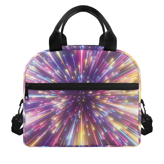 Colorful Hyperspace Print Insulated Lunch Bag