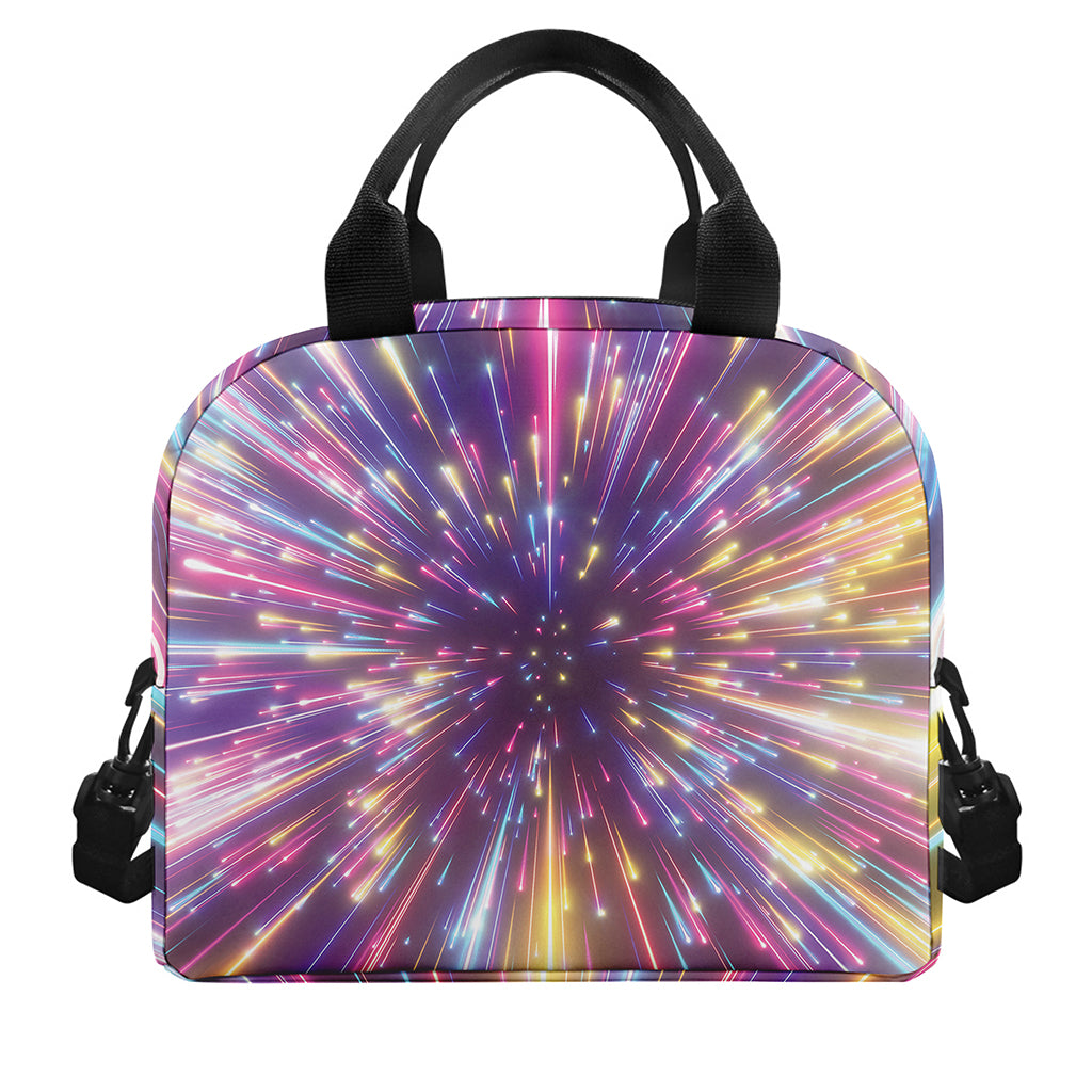 Colorful Hyperspace Print Insulated Lunch Bag