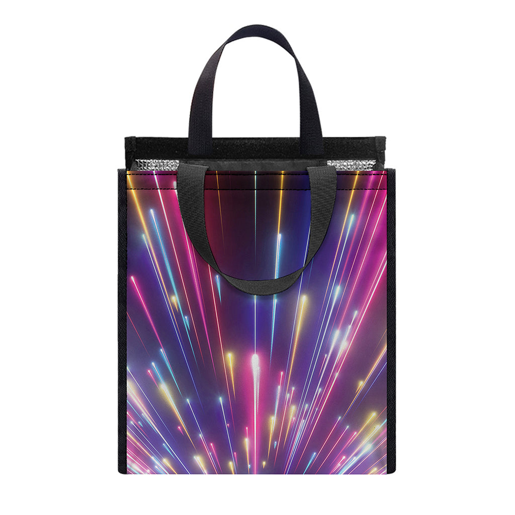Colorful Hyperspace Print Insulated Lunch Tote