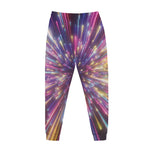 Colorful Hyperspace Print Jogger Pants