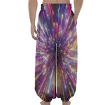 Colorful Hyperspace Print Lantern Pants