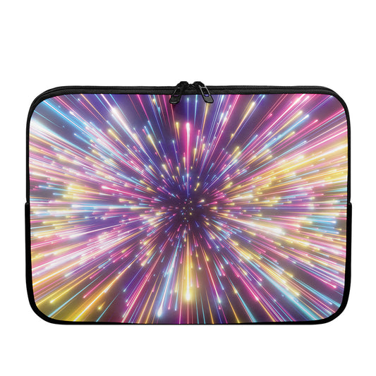 Colorful Hyperspace Print Laptop Sleeve