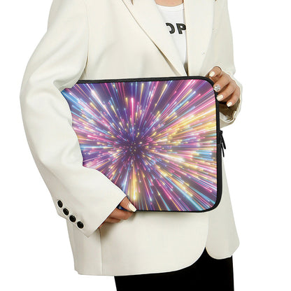 Colorful Hyperspace Print Laptop Sleeve