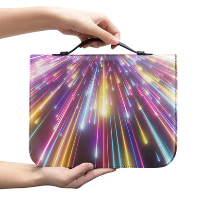 Colorful Hyperspace Print Leather Bible Cover