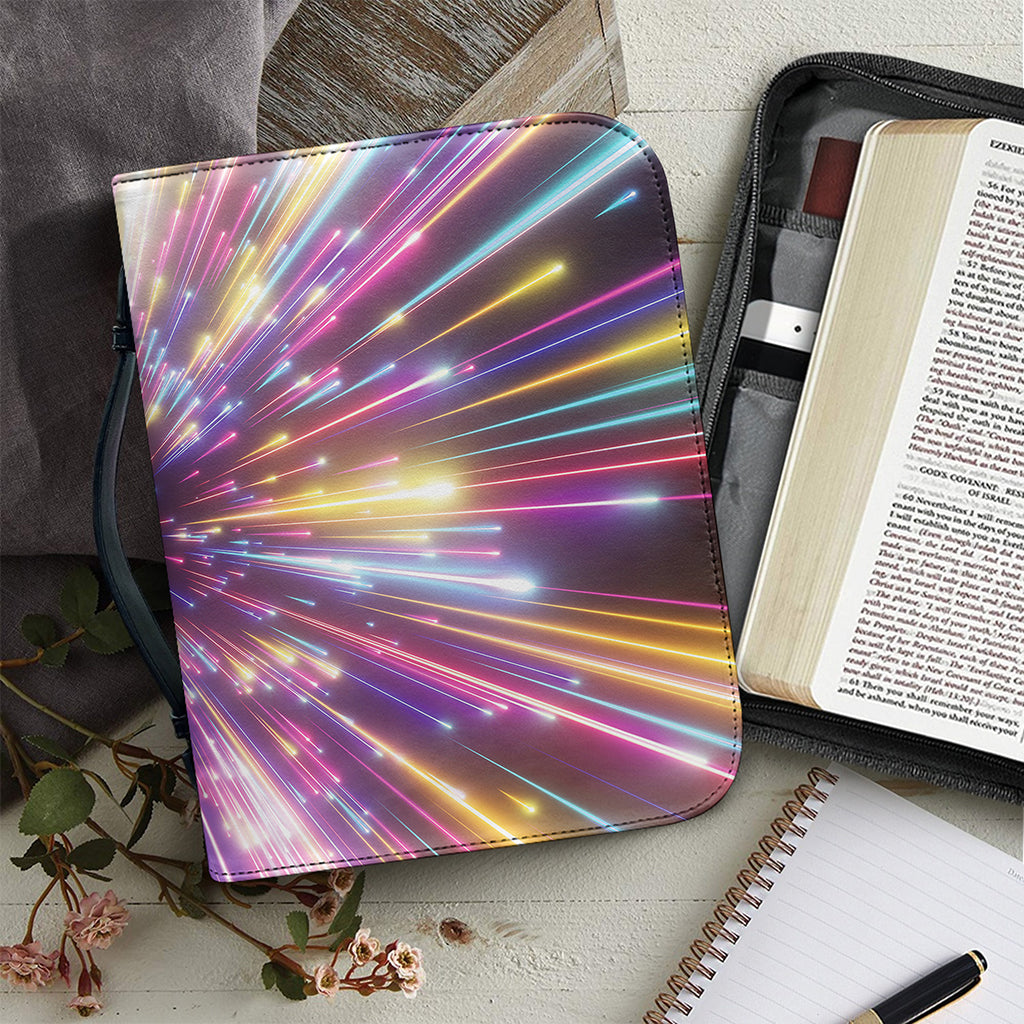 Colorful Hyperspace Print Leather Bible Cover