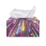 Colorful Hyperspace Print Leather Tissue Box Cover