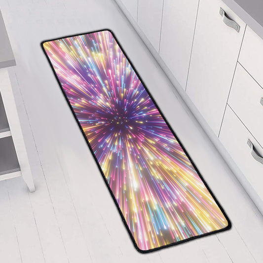 Colorful Hyperspace Print Long Kitchen Mat
