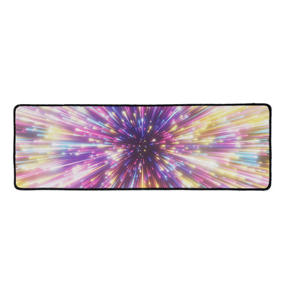 Colorful Hyperspace Print Long Kitchen Mat