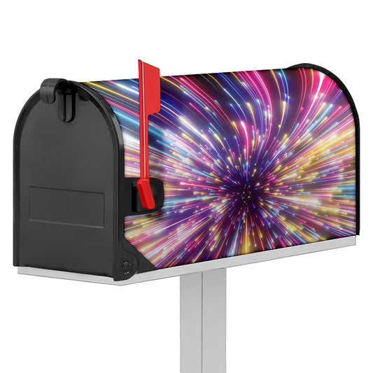 Colorful Hyperspace Print Mailbox Cover