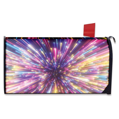 Colorful Hyperspace Print Mailbox Cover