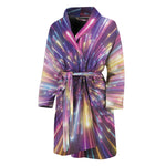 Colorful Hyperspace Print Men's Bathrobe