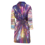 Colorful Hyperspace Print Men's Bathrobe