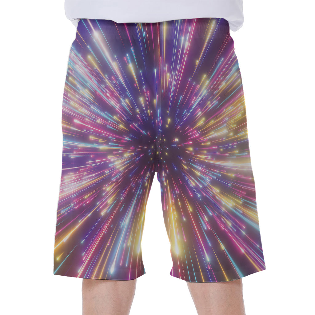 Colorful Hyperspace Print Men's Beach Shorts