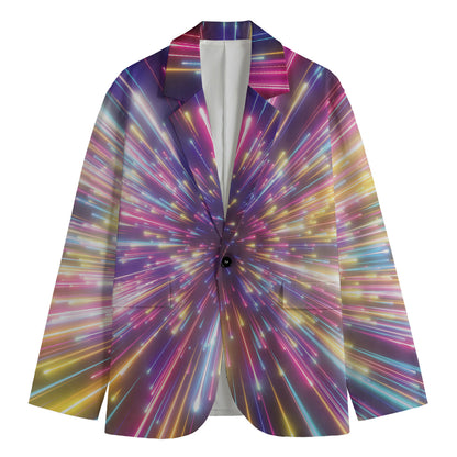 Colorful Hyperspace Print Men's Blazer
