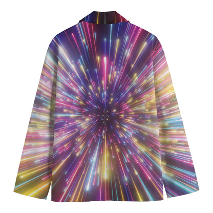 Colorful Hyperspace Print Men's Blazer