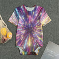 Colorful Hyperspace Print Men's Bodysuit