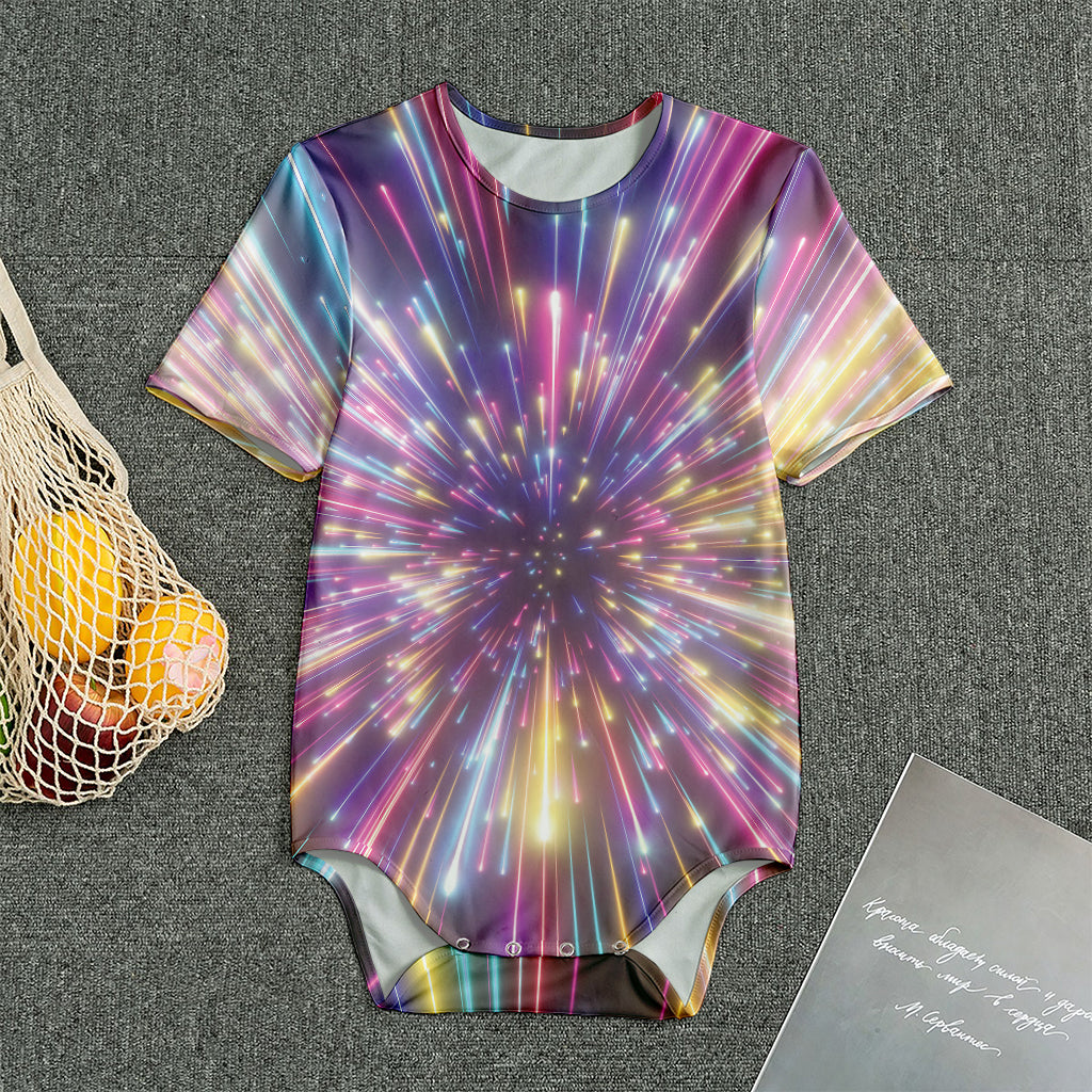 Colorful Hyperspace Print Men's Bodysuit