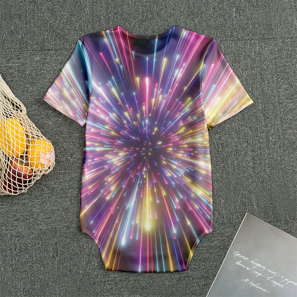 Colorful Hyperspace Print Men's Bodysuit